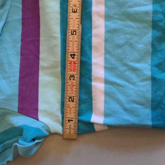 Columbia PFG Omni Wick Women's Size XL Striped Short Sleeve Popover Top - Picture 10 of 13